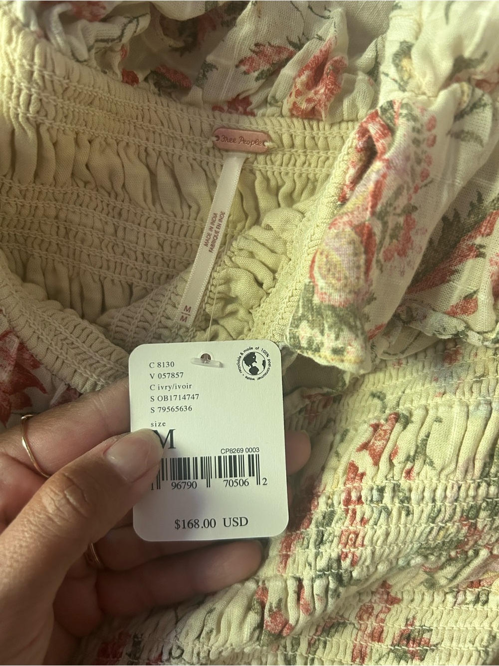 Free People Oasis Printed Midi Dress with Floral Print - Picture 6 of 7
